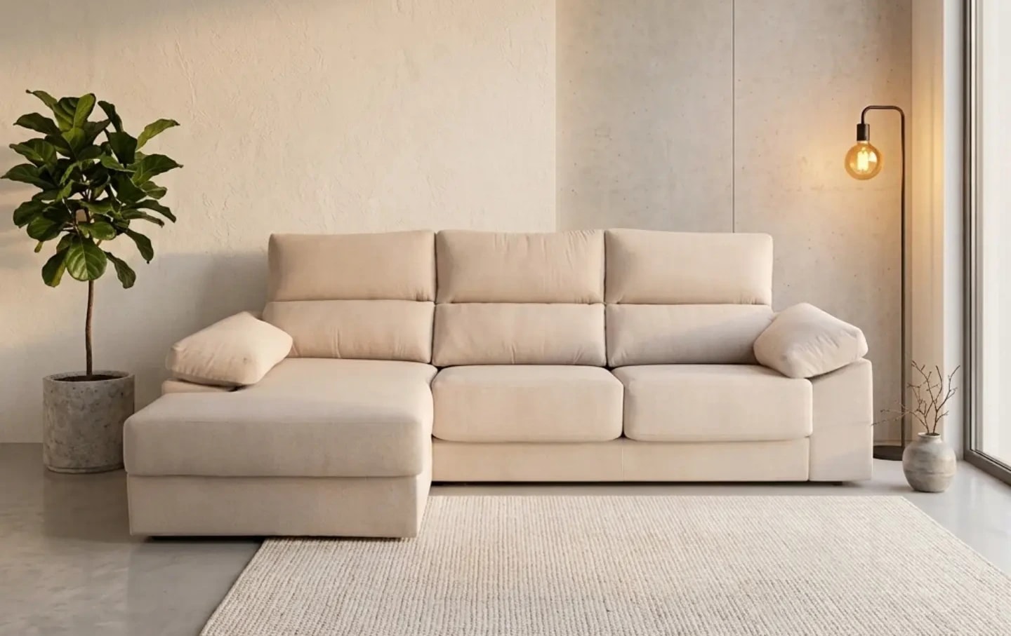 Fiorelunga chaiselongue en un salón
